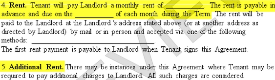 Lease agreement